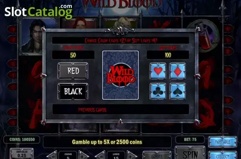 Risiko-Spiel. Wild Blood slot