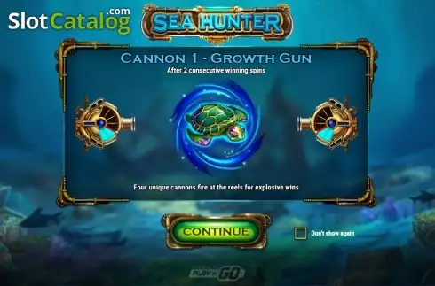 Intro Game screen 1. Sea Hunter slot