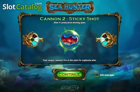 Intro Game screen 2. Sea Hunter slot