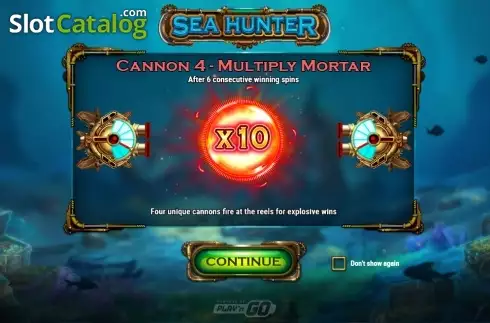 Intro Game screen 4. Sea Hunter slot