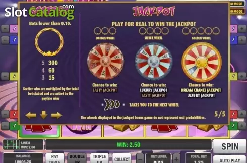 Paytable 4. Spin & Win (Games Inc) slot