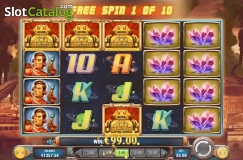 Free Spins Win Screen. Planet Fortune slot