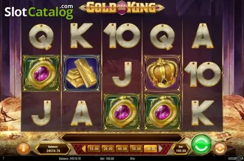 Game Workflow screen. Gold King slot