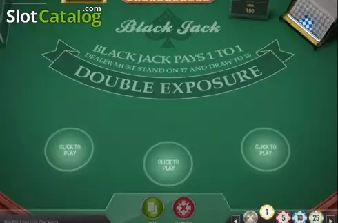 Game Screen 1. Double Exposure Blackjack MH (Play'n Go) slot