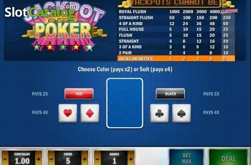 Écran3. Jackpot Poker (Play'n Go) Machine à sous
