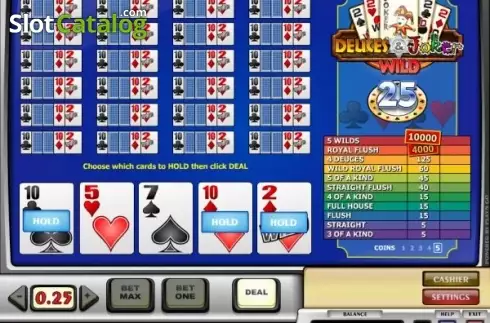 Game Screen 2. Deuces and Joker Wild (Others) slot