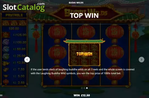 Game Features screen 2. Budai Wilds slot