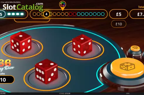 Game screen. 666 Rolling Dice slot
