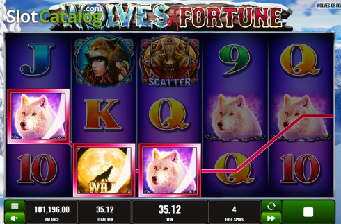 Bildschirm6. Wolves of Fortune slot