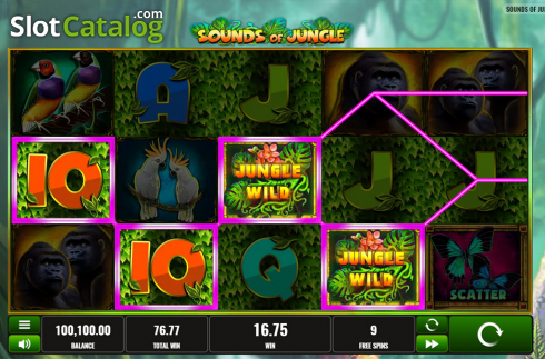 Captura de tela6. Sounds of Jungle slot