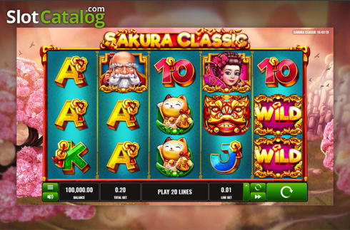 Reels screen. Sakura Classic slot
