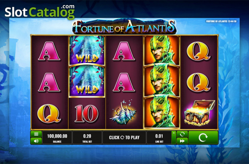 Reels screen. Fortune of Atlantis slot