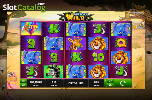 Bildschirm2. African Wild (Playreels) slot
