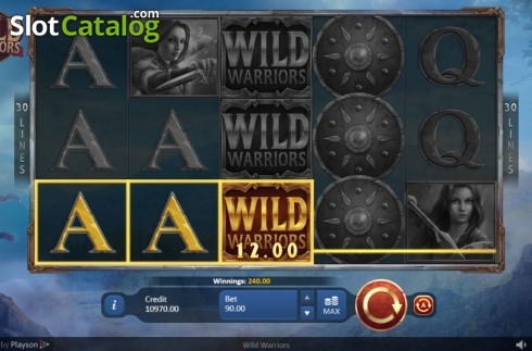 Win Screen. Wild Warriors slot