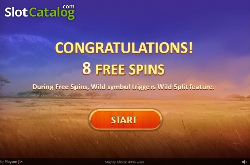 Free Spins Triggered. Mighty Africa slot