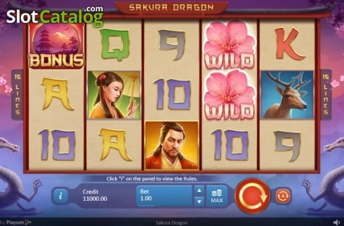 Bildschirm2. Sakura Dragon slot