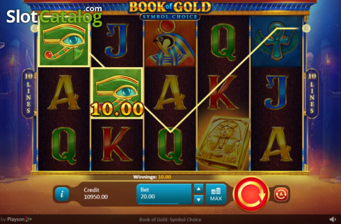 Win Screen 1. Book of Gold: Symbol Choice slot