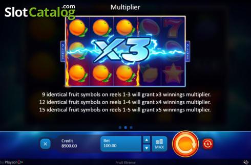 画面9. Fruit Xtreme (フルーツ・Xトリーム) カジノスロット