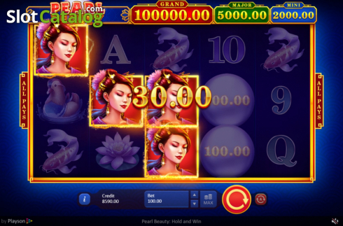 Écran6. Pearl Beauty Hold and Win Machine à sous