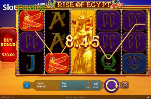 Skärmdump3. Rise of Egypt Deluxe slot
