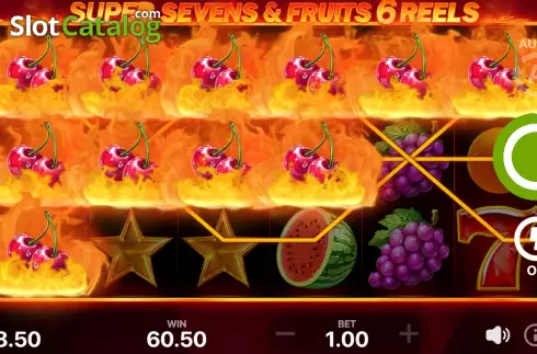 Win Screen 2. 5 Super Sevens and Fruits: 6 Reels slot