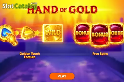 Start Screen. Hand of Gold slot