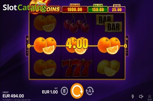 Schermo4. Hot Coins Hold and Win slot