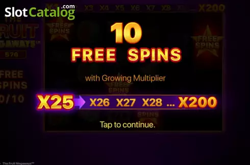 Free Spins 1. The Fruit Megaways slot