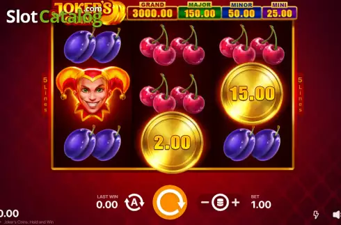 Game Screen. Joker's Coins: Hold and Win slot