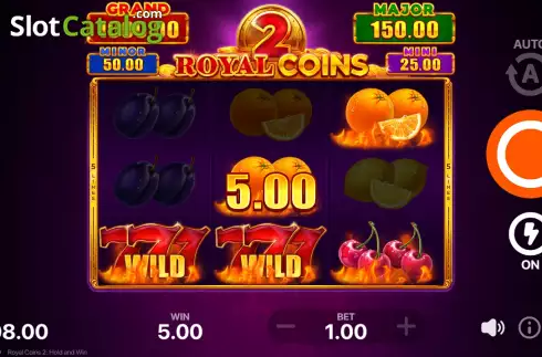 Win Screen. Royal Coins 2: Hold and Win slot
