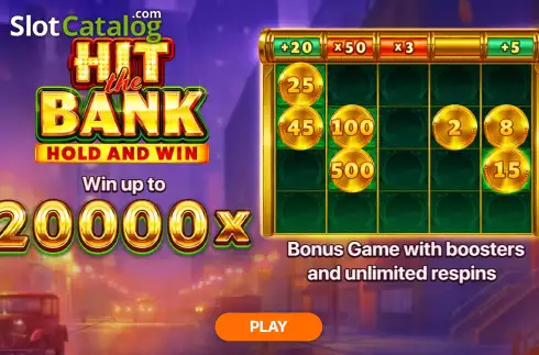 Start Screen. Hit the Bank: Hold and Win slot