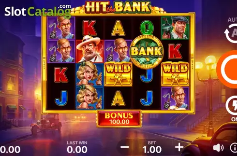 Game Screen. Hit the Bank: Hold and Win slot