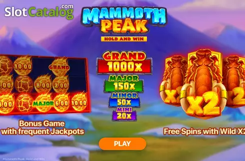 Ecran2. Mammoth Peak: Hold and Win slot