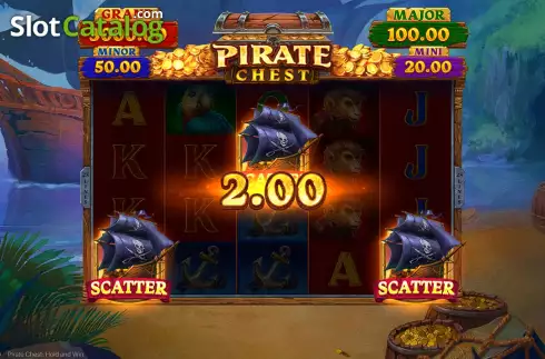 Free Spins Win Screen. Pirate Chest: Hold and Win slot