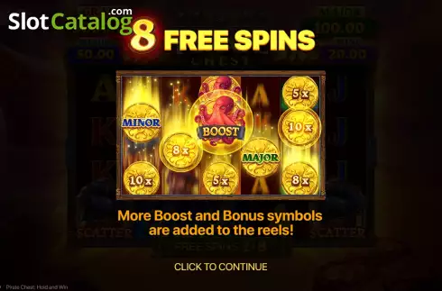 Free Spins Win Screen 2. Pirate Chest: Hold and Win slot
