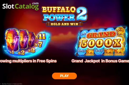 Pantalla2. Buffalo Power 2: Hold and Win Tragamonedas 