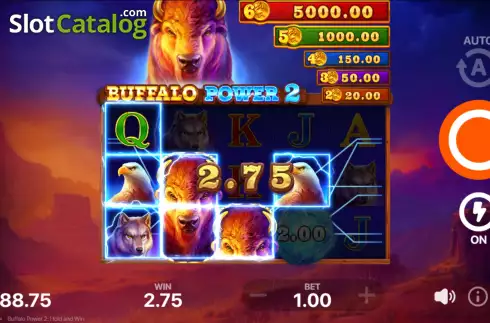 Win Screen. Buffalo Power 2: Hold and Win slot