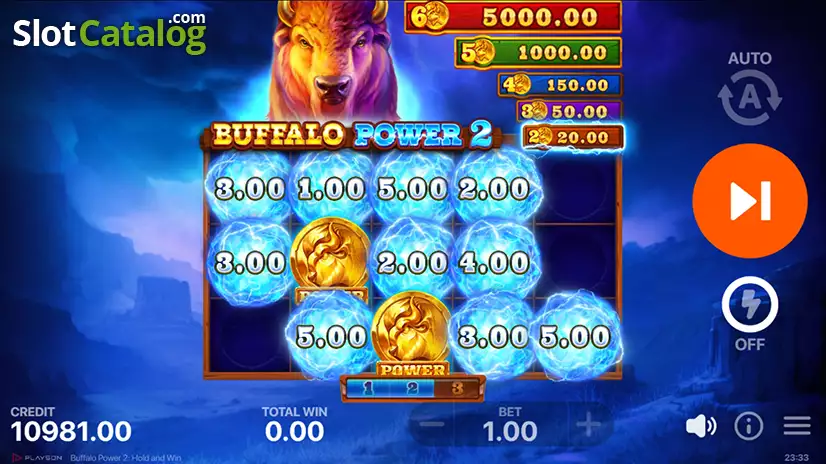 Buffalo Power 2: Hold and Win Hold and Win Feature
