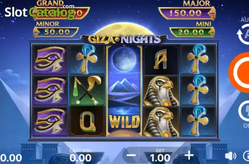 Game Screen. Giza Nights: Hold and Win slot
