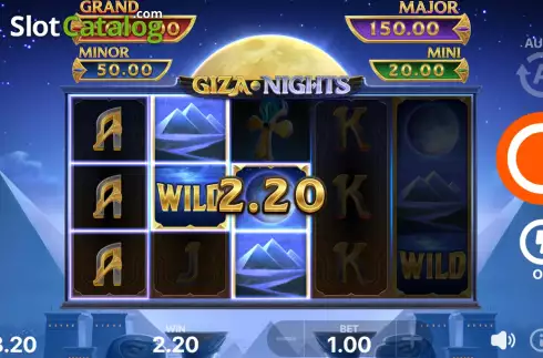 Win Screen. Giza Nights: Hold and Win slot