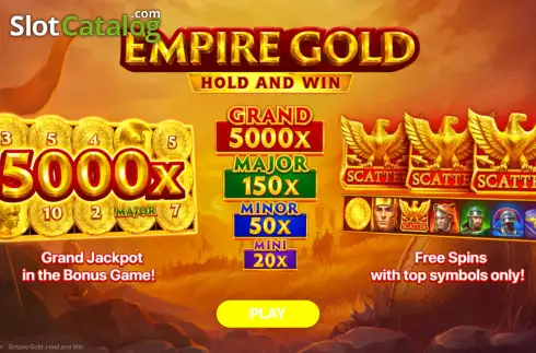 Start Screen. Empire Gold: Hold and Win slot