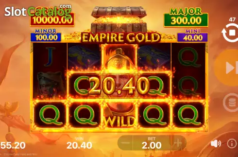 Win Screen 3. Empire Gold: Hold and Win slot