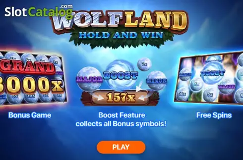 Start Screen. Wolf Land: Hold and Win slot