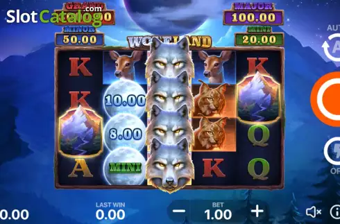 Game Screen. Wolf Land: Hold and Win slot