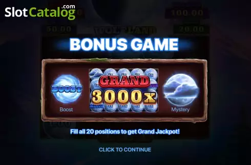 Bonus Game Win Screen 2. Wolf Land: Hold and Win slot