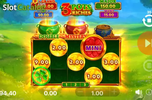 Bonus Game Win Screen 4. 3 Pots Riches: Hold and Win slot