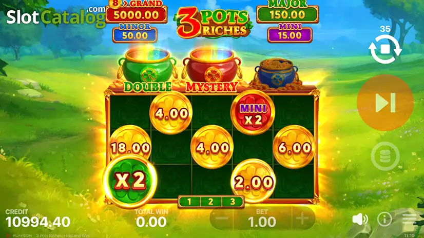 3 Pots Riches: Hold and Win Bonus Round