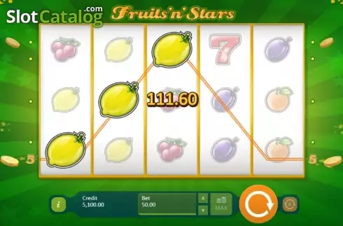 画面6. Fruits and Stars (Playson) カジノスロット