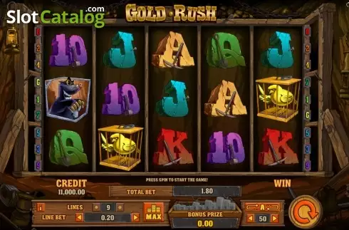 Tela 1. Gold Rush (Playson) slot