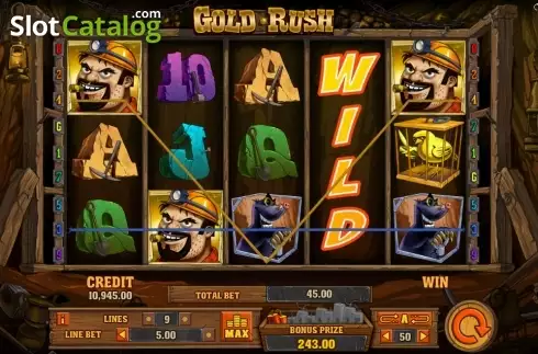 Tela 3. Gold Rush (Playson) slot